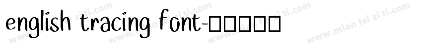 english tracing font字体转换